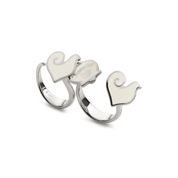 anello doppio chantecler et voilà 34551 bianco